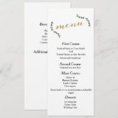 Kerstvakantie Hulst Elegant Trouw Menu Kaart (Voorkant / Achterkant)