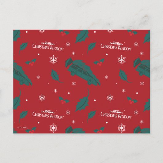 Kerstvakantie Hulst Patroon Feestdagenkaart (Voorkant)