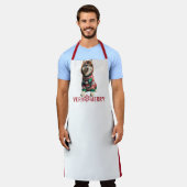 Kerstvakantie Husky All-Over Print Schort (Gedragen)