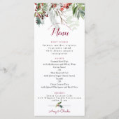 Kerstvakantie, huwelijksmenu 2 menu (Voorkant)