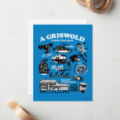 Kerstvakantie-icoontjes en citaten notitiekaartje (Voorkant / Achterkant in situ)