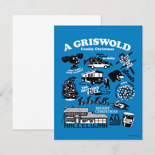 Kerstvakantie-icoontjes en citaten notitiekaartje (Voorkant / Achterkant)