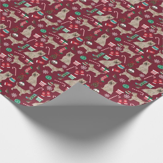 Kerstvakantie in Caïro Terrier Dog Cadeaupapier (Hoek)