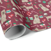 Kerstvakantie in Caïro Terrier Dog Cadeaupapier (Rol Hoek)