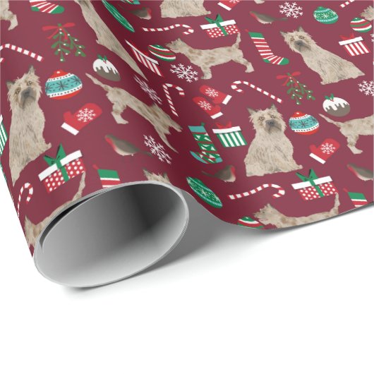 Kerstvakantie in Caïro Terrier Dog Cadeaupapier (Rol Hoek)