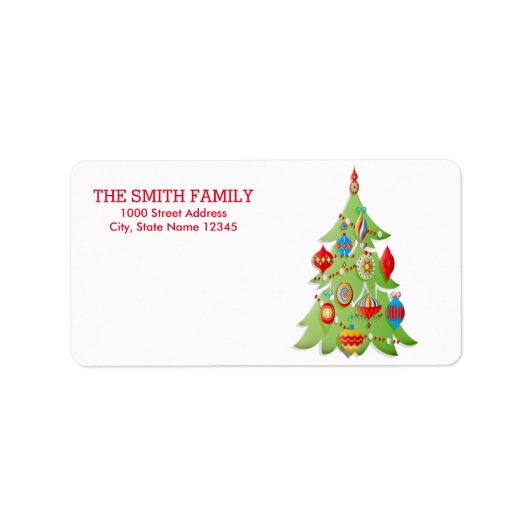 Kerstvakantie in vintage stijl etiket (Voorkant)