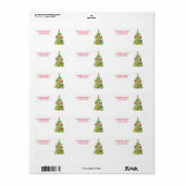 Kerstvakantie in vintage stijl etiket (Full Sheet)