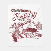 Kerstvakantie in vintage stijl fleece deken (Voorkant)