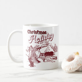 Kerstvakantie in vintage stijl koffiemok