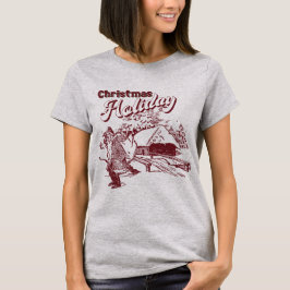 Kerstvakantie in vintage stijl t-shirt