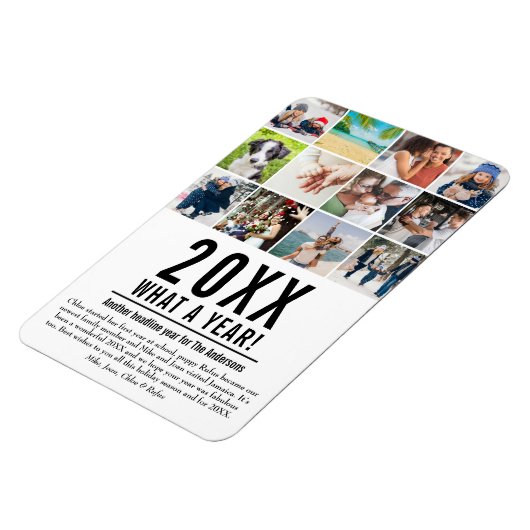 Kerstvakantie Jaaroverzicht 12 Foto Magneet (Linkerzijde)