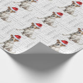 Kerstvakantie Jack Russell Terrier Hondenliefhebbe Cadeaupapier (Hoek)