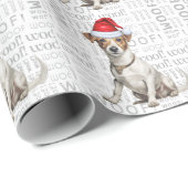 Kerstvakantie Jack Russell Terrier Hondenliefhebbe Cadeaupapier (Rol Hoek)