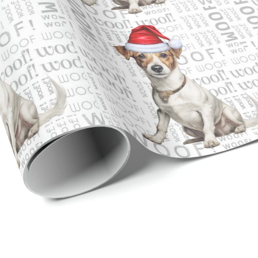Kerstvakantie Jack Russell Terrier Hondenliefhebbe Cadeaupapier (Rol Hoek)