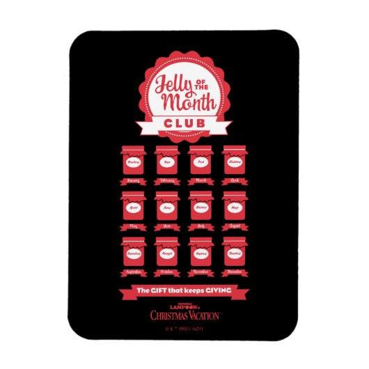 kerstvakantie | Jelly van de Month Club Magneet (Verticaal)