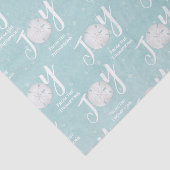 Kerstvakantie Joy Beach Turquoise Kust Tissuepapier (Detail)