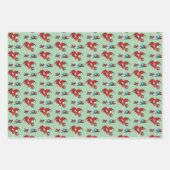 Kerstvakantie Joy Dragon Inpakpapier Vel (Voorkant 2)