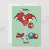 Kerstvakantie Joy Dragon Kaart (Achterkant)