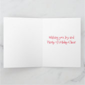 Kerstvakantie Joy Dragon Kaart (Binnen)