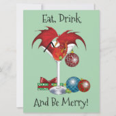 Kerstvakantie Joy Dragon Kaart (Voorkant)