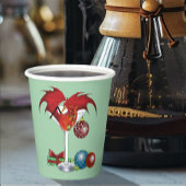 Kerstvakantie Joy Dragon Papieren Bekers