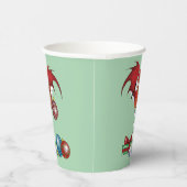 Kerstvakantie Joy Dragon Papieren Bekers (Rechts)