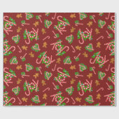 Kerstvakantie Joy inpakpapier (Vlak)