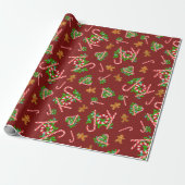 Kerstvakantie Joy inpakpapier (Uitgerold)