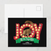 kerstvakantie | Joy to the Squirrel Briefkaart (Voorkant / Achterkant)