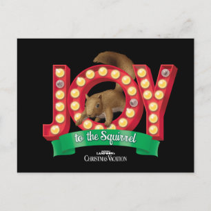 kerstvakantie   Joy to the Squirrel Briefkaart
