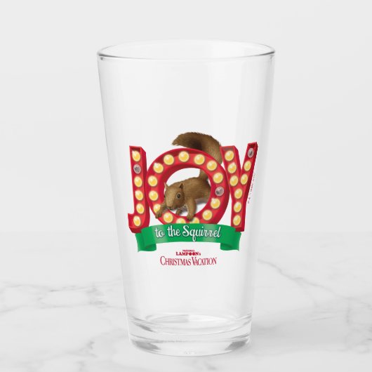 kerstvakantie | Joy to the Squirrel Glas (Voorkant)