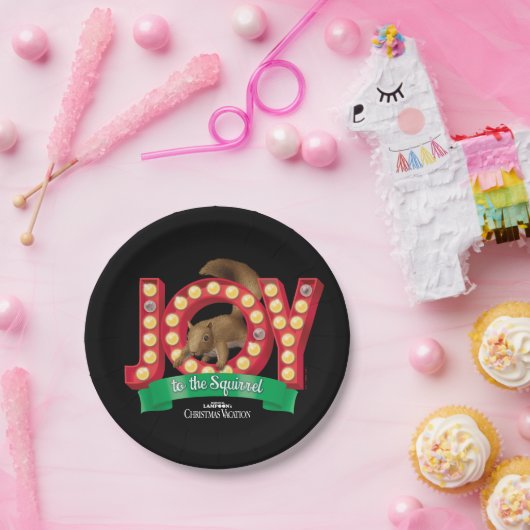 kerstvakantie | Joy to the Squirrel Papieren Bordje (Feest)