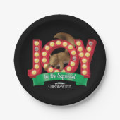 kerstvakantie | Joy to the Squirrel Papieren Bordje (Voorkant)