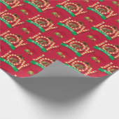 kerstvakantie | Joy to the Squirrel Pattern Cadeaupapier (Hoek)