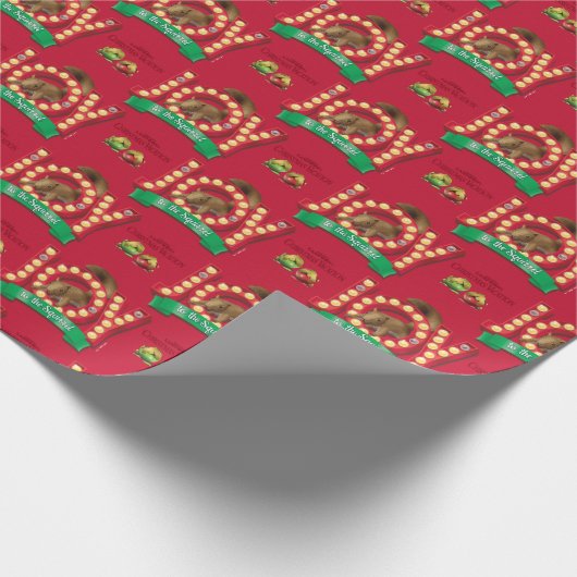 kerstvakantie | Joy to the Squirrel Pattern Cadeaupapier (Hoek)