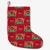 kerstvakantie | Joy to the Squirrel Pattern Kleine Kerstsok (Voorkant)