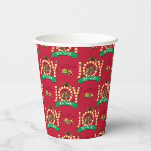 kerstvakantie | Joy to the Squirrel Pattern Papieren Bekers (Achterkant)
