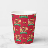 kerstvakantie | Joy to the Squirrel Pattern Papieren Bekers (Links)