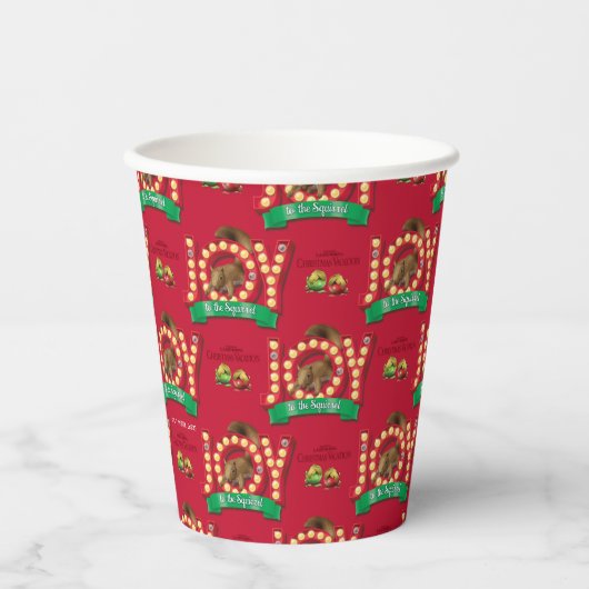 kerstvakantie | Joy to the Squirrel Pattern Papieren Bekers (Voorkant)