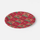 kerstvakantie | Joy to the Squirrel Pattern Papieren Bordje (Gekanteld)