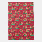 kerstvakantie | Joy to the Squirrel Pattern Theedoek (Verticaal)