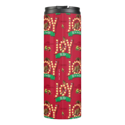 kerstvakantie | Joy to the Squirrel Pattern Thermosbeker (Achterkant)