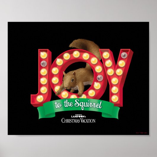 kerstvakantie | Joy to the Squirrel Poster (Voorkant)
