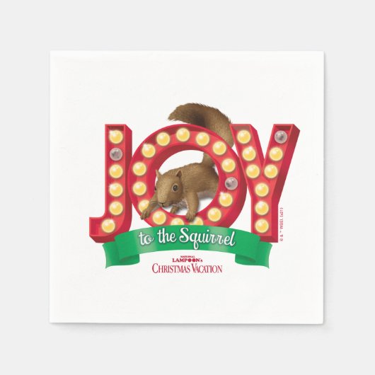 kerstvakantie | Joy to the Squirrel Servet (Voorkant)