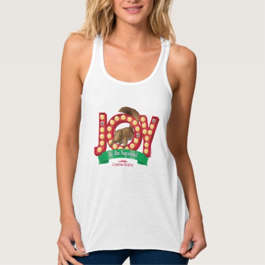 kerstvakantie | Joy to the Squirrel Tanktop (Voorkant)