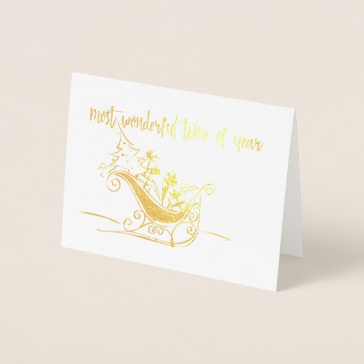 KERSTVAKANTIE Kaart Gold (Voorkant)