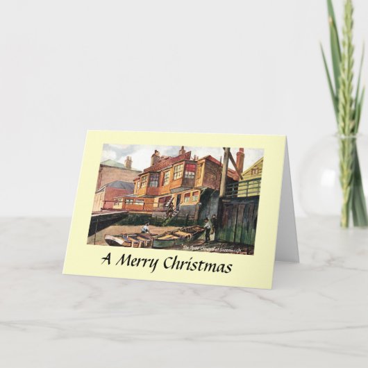 Kerstvakantie Kaart - Greenwich, Londen (Voorkant)