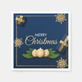 Kerstvakantie Kaart, vrolijke kerstkaart Servet (Voorkant)