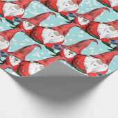 Kerstvakantie Kabouters Vrolijk Cadeaupapier (Hoek)