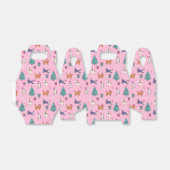 Kerstvakantie Katten en bomen vakantiepatroon Bedankdoosjes (Uitgevouwen)